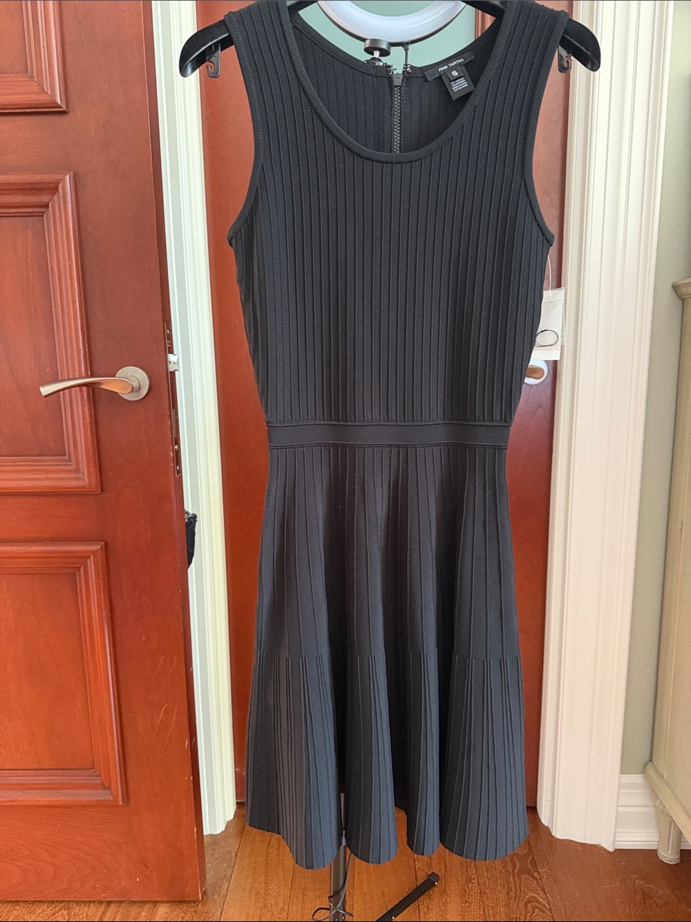 Sleeveless pleated black Pink Tartan dress size XS